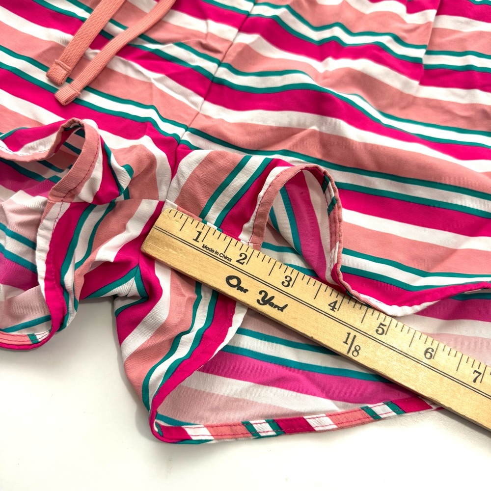 NEW The North Face Women’s Sz M Nylon Water Shorts Swimwear Striped Pink Unlined - Picture 9 of 11